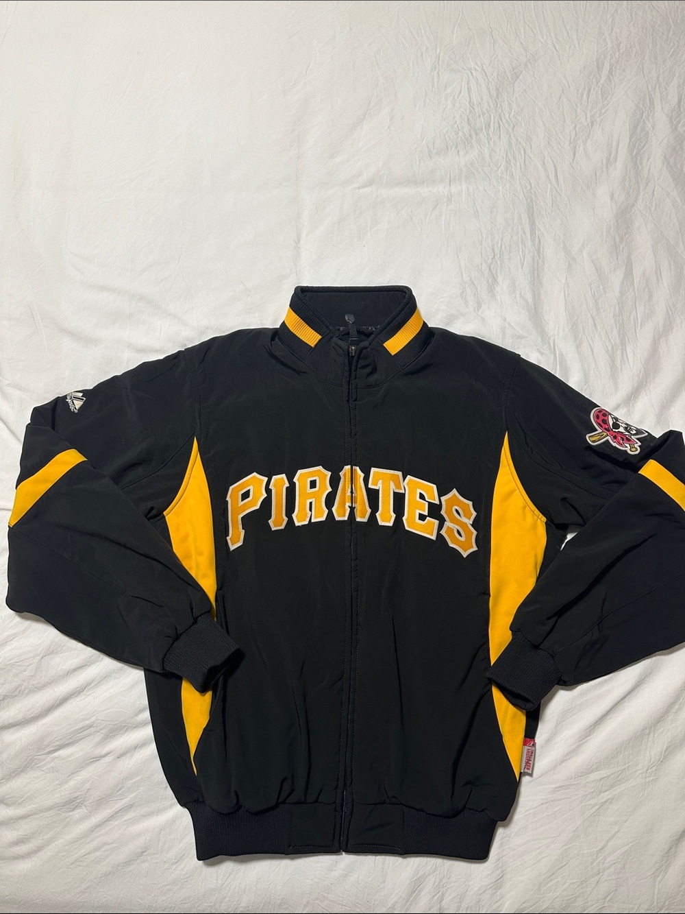 Majestic Pittsburgh Pirates MLB Therma Base Jacket Black Gold Size M